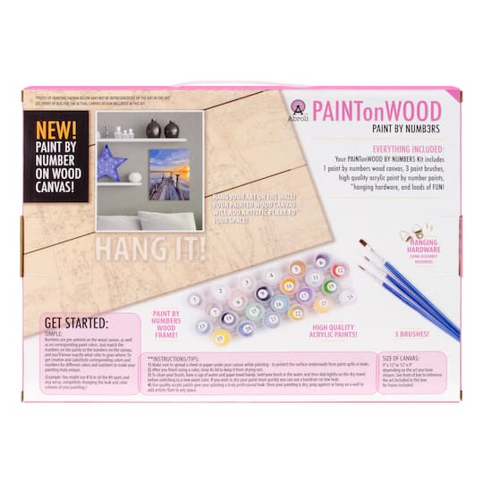 Abroli Small Good Catch Paint On Wood by Number Kit